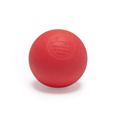 Champion Sports 2.5 in. Official Lacrosse Ball, Red - Pack of 12 LBR